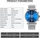 GOLDEN HOUR Mens Watch Fashion Sleek Minimalist Quartz Analog Mesh Stainless Steel Waterproof Chronograph Watches for Men with Auto Date.