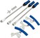 Neiko 20601A 14. 5&rdquo; Steel Tire Spoons Tool Set, Tire Tools Include 3 Piece Tire Spoons, 3 Piece Rim Protector, Valve Tool, 6 Piece Valve Cores, Motorcycle Tire Changer, Dirt Bike Tire Levers.