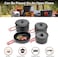 Alocs Camping Cookware Set Camping Gear, Compact Camping Pots and Pans Set, Durable Hard Alumina Camping Cooking Set for Outdoor Backpacking Camping Hiking Picnic, Included Mesh Carry Bag.