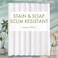 AmazerBath Shower Curtain Liner, 72x72 Plastic White Shower Curtain Liner, Waterproof PEVA Cute Shower Curtains, Lightweight Shower Curtains for Bathroom with Magnets and 12 Rustproof Grommet Holes.
