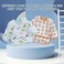Haimoburg 5 Pcs Long Sleeved Baby Toddler Bibs Waterproof Sleeved Bib 3-24 Months, Blue.