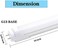 Probelie T8 T10 T12 2ft LED Light Tube - 8W 24 Inch Led Fluorescent Tube Replacement, 20W Equivalent, 1120 Lm, 6500K Cool White, Ballast Bypass, Two Pin G13 Base, Frosted Cover (Pack of 4.