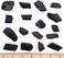 DANCING BEAR Black Tourmaline Crystals Bulk (1/2 LB Medium Pieces, Includes: (1Selenite stickInformation cards, Rough Raw Natural Stones for Good Vibes, Reiki Energy Made in USA.