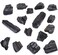 DANCING BEAR Black Tourmaline Crystals Bulk (1/2 LB Medium Pieces, Includes: (1Selenite stickInformation cards, Rough Raw Natural Stones for Good Vibes, Reiki Energy Made in USA.