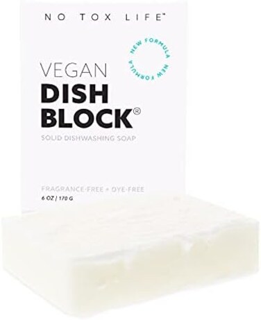 No Tox Life DISH BLOCK - Free of Dyes and Fragrance - Zero Waste Dish Soap.