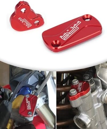 غطاء خزان سائل الفرامل الأمامي والخلفي للدراجات النارية من JFG RACING، طقم غطاء CNC متوافق مع دراجات CR125R CR250R CRF150R CRF250R CRF250X CRF450R CRF450X CRF250RX CRF450RX CRF450L CRF250F الترابية با