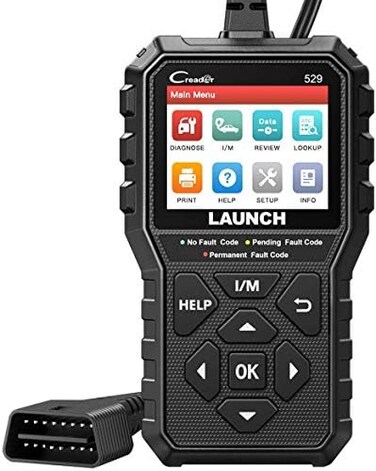 Launch CR529 Diagnosis Interface Code Reader OBD2 Reader and Off Error Light Engine Real Time Data Emissions Test O2 Sensor and EVAP Test.