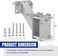 BUNKER INDUST Spare Tire Mount Bracket, Side Mount Utility Spare Tire Carrier for Trailer Tongue Boat Wheel Tire Holder up to 120LBS, Fits Most 45 Lugs Hold 3. 94&rdquo;, 4&rdquo;, 4. 25&rdquo; and 4. 72&rdquo; Bolt Patterns