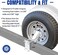 BUNKER INDUST Spare Tire Mount Bracket, Side Mount Utility Spare Tire Carrier for Trailer Tongue Boat Wheel Tire Holder up to 120LBS, Fits Most 45 Lugs Hold 3. 94&rdquo;, 4&rdquo;, 4. 25&rdquo; and 4. 72&rdquo; Bolt Patterns