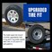 BUNKER INDUST Spare Tire Mount Bracket, Side Mount Utility Spare Tire Carrier for Trailer Tongue Boat Wheel Tire Holder up to 120LBS, Fits Most 45 Lugs Hold 3. 94&rdquo;, 4&rdquo;, 4. 25&rdquo; and 4. 72&rdquo; Bolt Patterns