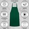 GREEN LIFESTYLE 12 Pack Bib Apron - Unisex Black Apron Bulk Machine Washable for Kitchen Crafting BBQ Drawing Outdoors.