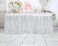 PartyDelight 6ft Silver Sequin Table Skirt for Round/Rectangle/Square Table for Birthday Party Wedding Christmas.