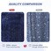PartyDelight 6ft Navy Blue Sequin Table Skirt for Round/Rectangle/Square Table for Birthday Party Wedding Christmas.