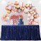 PartyDelight 6ft Navy Blue Sequin Table Skirt for Round/Rectangle/Square Table for Birthday Party Wedding Christmas.