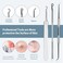 MENOLY (silver- 10 Pcs Blackhead Remover (Silver, Comedone Pimple Extractor Tool, Acne Kit for Blackhead, with Leather Bag.