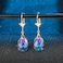 Austrian Crystal Teardrop Leverback Dangle Earrings for Women Fashion 14K Gold Plated Hypoallergenic Jewelry.
