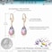 Austrian Crystal Teardrop Leverback Dangle Earrings for Women Fashion 14K Gold Plated Hypoallergenic Jewelry.