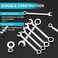SPEEDWOX Small Wrench Set Metric Wrench Sets 10 Pcs 4-11mm Mini Combination Wrench Sets Open and Box End Wrench Set Ignition Wrenches Mini Wrench Set with Portable Storage Pouches and A Ring.