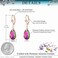 Austrian Crystal Teardrop Leverback Dangle Earrings for Women Fashion 14K Gold Plated Hypoallergenic Jewelry.
