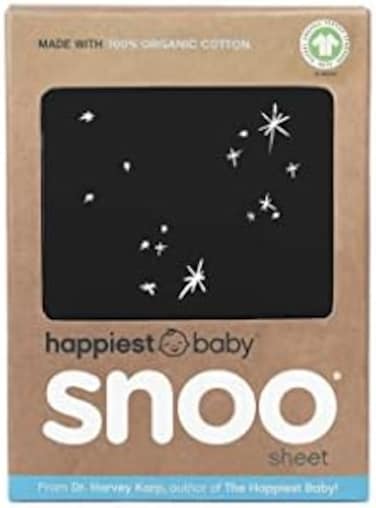 Happiest Baby (Black Galaxy- Happiest Baby SNOO Fitted Sheet - 100% Organic Cotton (Black Galaxy.