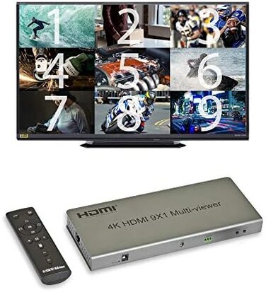 Expert Connect 9-Channel HDMI Multi-Viewer/Screen Divider/Switch1080p / 4K@30Hz11 Viewing Modes.