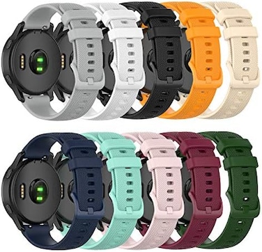 RuenTech Compatible with Garmin Vivoactive 4/Venu 3/Forerunner 255 265 Bands, Silicone Strap Sport Wristband for Vivoactive 4/Venu 3/Forerunner 255 265 Watch (Not for 4s/2plus 2s 3s/255s 265s.