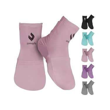 Zomaple Cold Therapy Socks for Women-Perfect Ice Pack for Plantar Faciitis,Neuropathy,Chemotherapy, Arthritis, Postpartum Foot, AnkleHeel Pain Relief - INCLUDES Compression Strap and Storage Bag (Lave