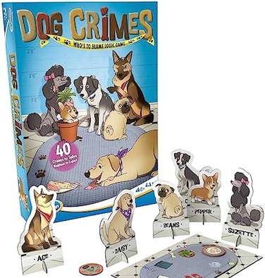 لعبة Think Fun ThinkFun Dog Crimes Logic Game - لعبة ألغاز شيقة للأطفال والكبار، موضوع محقق ممتع، بناء مهارات الذاكرة والتفكير، عمل فني فريد، مناسبة للأعمار من 8 سنوات فما فوق.