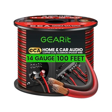 GearIT 14 Gauge 2 x 2. 5mm Speaker Wire Cca Cable (30. 4 Meters - Black Red.