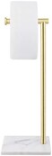 KES Toilet Roll Holder Free Standing Bathroom Tissue Paper Holder with Marble Base Freestanding Heavy Duty SUS304 Stainless Steel Brushed Gold, BPH285S1-BZ.