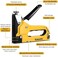 YEAHOME Upholstery Staple Gun Heavy Duty, YEAHOME 4-in-1 Stapler Gun with 4000 Staples, Manual Brad Nailer Power Adjustment Stapler Gun for Wood, Crafts, Carpentry - Yellow 4in1 W4000staples.