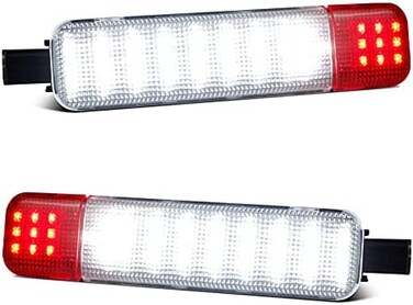 مصباح LED داخلي للباب من NDRUSH، مصباح تحذيري للوحة الباب، متوافق مع سيارات سيلفرادو/سييرا 1500 موديلات 1999-2006، و3500 و2500 HD موديلات 2001-2006، ويوكون موديلات 1999-2006، وC1500 وC2500 وC3500 مودي