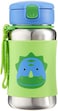 Skip Hop Toddler Sippy Cup with Straw, Zoo Stainless Steel Straw Bottle, Dino.