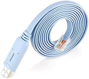 كابل وحدة تحكم OIKWAN USB إلى RJ45، كابل USB متوافق مع أجهزة التوجيه/المحولات/Windows 7 و8 و10 بطول 10 أقدام.