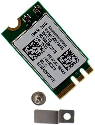 Deal4GO QCNFA435 QCA9377 802. 11ac 433Mbps M. 2 NGFF WiFi Adapter Wireless WLAN Card W/Bluetooth 4. 1 for Dell DW1810 Qualcomm Atheros QCA9377 Windows 7,8,8. 1,10(32/64bit.