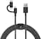 Native Union - Belt Cable Universal - 6. 5ft Ultra-Strong Reinforced Apple MFi Certified Durable Charging Cable with 3-in-1 Adaptor for Lightning, USB-C and Micro-USB Devices (Cosmos.