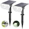 Linkind StarRay Solar Spot Lights Outdoor, IP67 Waterproof Dusk-to-Dawn Landscape Spotlights, 3 Modes Solar Lights Outdoor for Garden, Yard, Pathway (Daylight, 2 Pack.