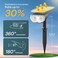 Linkind StarRay Solar Spot Lights Outdoor, IP67 Waterproof Dusk-to-Dawn Landscape Spotlights, 3 Modes Solar Lights Outdoor for Garden, Yard, Pathway (Daylight, 2 Pack.