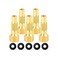 MEANLIN MEASURE Tire Air Chuck,1/4' FNPT Heavy Duty Screw-On Brass Tire Air Chuck for Tire Scale Compressor Accessories Twist-on Chucks(Pack 5 pcs.