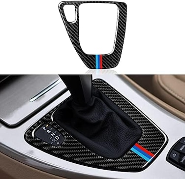 HENGYUESHANG Car Gear Shift Panel Sticker Decal Carbon Fiber Trim Cover fits for BMW E90 E92 E93 2006 2007 2008 2009 2010 2011 Accessories.