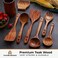 WOODENHOUSE LIFELONG QUALITY Wooden Cooking Utensils, Kitchen Utensils Set with HolderSpoon Rest, Teak Wood Spoons and Wooden Spatula for Cooking, Nonstick Natural and Healthy Kitchen Cookware, Durabl