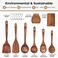WOODENHOUSE LIFELONG QUALITY Wooden Cooking Utensils, Kitchen Utensils Set with HolderSpoon Rest, Teak Wood Spoons and Wooden Spatula for Cooking, Nonstick Natural and Healthy Kitchen Cookware, Durabl