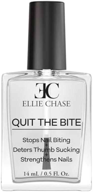 Ellie Chase Stop Nail Biting Deterrent Treatment Polish Extra Bitter Taste 0. 5 OzStop Putting Fingers In Your MouthSafe For AdultsKidsHelps Nail Growth Made in USADBP Free, TPHP Free.