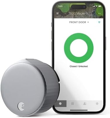 August Home AUG-SL05-M01-S01 August Wi-Fi, (4th GenerationSmart Lock, Silver.