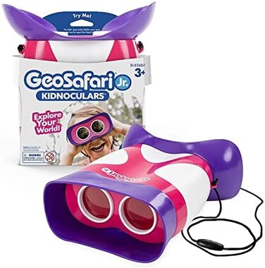 Educational Insights GeoSafari Jr. Kidnoculars Pink Binoculars For ToddlersKids, Gift for Toddlers Ages 3.