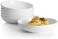 Sweese Large Salad Serving Bowls, 30 Ounce Porcelain White Pasta Plates Set of 6, 8. 4 Inch Pasta Bowls for Dinner, Salad - Microwave Dishwasher.