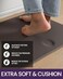 DEXI Kitchen Floor Mats Cushioned Anti Fatigue,17x2917x59, Standing Runner Rug Waterproof, Comfort Memory Foam Padded for Front Sink Laundry Set of 2, Brown.