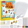 Auihiay 198 Pieces Shrink Plastic Kit Include 20 Sheets Shrinky Paper, Hole Punch, Keychains Accessories and Pencils for DIY Ornaments or Creative Craft.