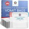 Medi Grade Absorbent Sick Bags for Car Travel, Boat or Plane - Pack of 22 Leakproof Travel Sickness Vomit Bags with Zero Odour &ndash; Sealable Travel Sick Bags, Turns Vomit to Gel, Holds Up to 750ml.