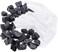 DANCING BEAR Black TourmalineSelenite Combo Pack (1 LB EachBulk Rough Raw Natural Stones for Good Vibes, Healing Crystals, Info Cards, Cleansing Energy, Made in USA.